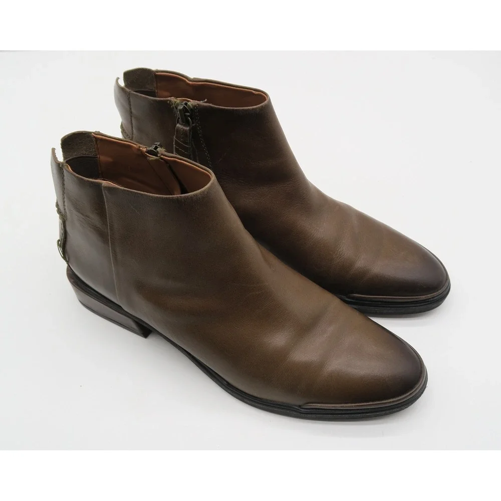 Sarto by Franco Sarto A-Nemi Olive Brown‎ Leather Ankle Boots Women 10M